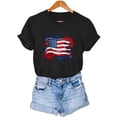 thumbnail image 7 of VerPetridure American Flag Stars Stripes Shirts for Women 4th of July Patriotic Shirt Cute Graphic Blouse USA Flag Tops Summer Tee, 7 of 7