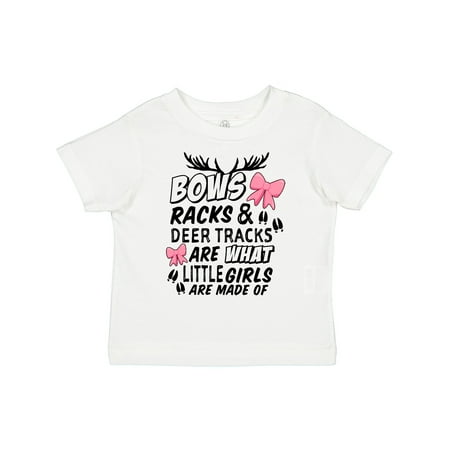 

Inktastic Hunting Season Bows Racks & Deer Tracks Gift Toddler Toddler Girl T-Shirt