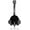 Black agate, variant on Sterling Silver 14G Belly Button Rings Cross/Cat/Butterfly/Cow/Skull/Birthstone Heart Navel Rings 16mm Body Piercing Jewelry for Women