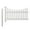 White, variant on 3.5ft H x 6ft W (1 Panel + 1 Post) No Dig WamBam All American Fence Kit, White Vinyl Picket Fence, Easy Install Outdoor Fence for Backyard or Patio, DIY Decorative Fencing, ZP19041