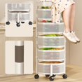 thumbnail image 1 of Estante de almacenamiento giratorio, carrito de almacenamiento de cocina, 5 niveles, ahorro de espacio, extraíble, cesta organizadora, cesta de frutas, 1 of 10