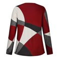 thumbnail image 5 of Ayfxijin Long Sleeve Shirts for Women,Women's Color Blocked Printed Long Sleeved T-shirt Round Neck Top, 5 of 5