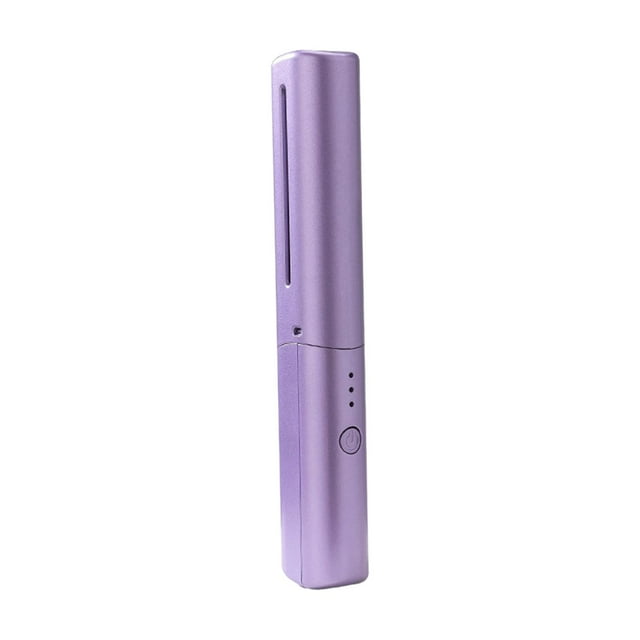 Lisseur de Cheveux Sans Fil Rechargeable Portable Peigne Chaud pour Maison Hommes Femmes Violet