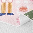 thumbnail image 5 of Erosebridal Vintage Xmas Nutcracker Bed Spread Queen, Ballet Princess Queen Coverlet Set, Pink, 3 Pieces, 1 Quilt and 2 Pillowcases, 5 of 7