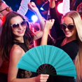 thumbnail image 3 of Harmtty Premium Folding Fan for Dance Performances, Large Handheld Cooling Fan with Durable Plastic Design, Portable Lightweight Fan for Raves, Weddings, and Outdoor Events, 3 of 7