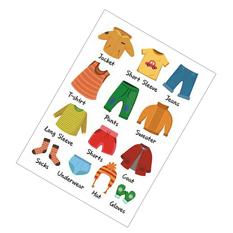 1 Set Kids Wardrobe Clothing Labels Stickers Classification Labels (Boy) 