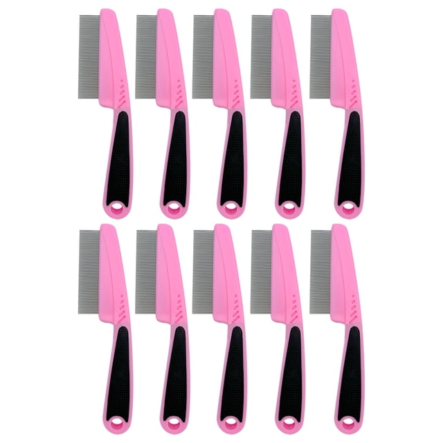Stainless Steel Flea Comb for Pet Grooming and Gentle Coat Care on Dogs Cats 10PCS