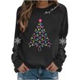 thumbnail image 4 of Ichuanyi Christmas Sweatshirts for Women Christmas Graphic Long Sleeve Shirt Xmas Holiday Crewneck Pullover Tops, 4 of 5