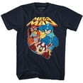 thumbnail image 4 of Mega Man Flat Colors Navy Adult T-Shirt, 4 of 4