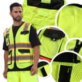thumbnail image 5 of Chaleco de seguridad JKSafety Hi Vis reflectante para hombre y mujer, amarillo, XL, 5 of 5