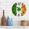 thumbnail image 3 of GZHJMY Irish Flag with Clover Shamrock Print Round/Square/Diamond Acrylic Wall Clock Oil Painting Home Office School Decorative Creative Dual Use Clock Art, 3 of 6