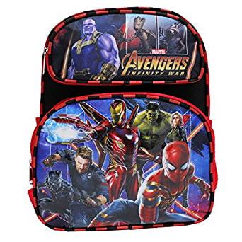 Small Backpack - Marvel Infinity War - Thanos Black/Red 12" New 695217