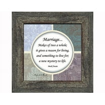 A Marriage, Mark Twain Poem, Picture Framed Wedding Gift for Bride and Groom, 6x6 75521