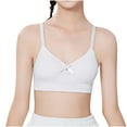 thumbnail image 5 of CYRBOKO Girls Bars, Thin Breathable Soft Comfortable Cami Seamless Bras White Size 14-15 T, 5 of 6