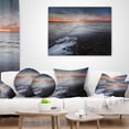 thumbnail image 3 of Designart Beautiful Sunset on Chudskoy Lake - Seashore Throw Pillow - 16x16, 3 of 4