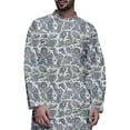 thumbnail image 4 of Atasi Button Down Asymmetric Printed Long Sleeve Rayon Kurta Pyjama Set, 4 of 4
