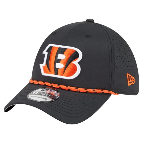 Men's New Era Black Cincinnati Bengals Perforated 39THIRTY Flex Hat