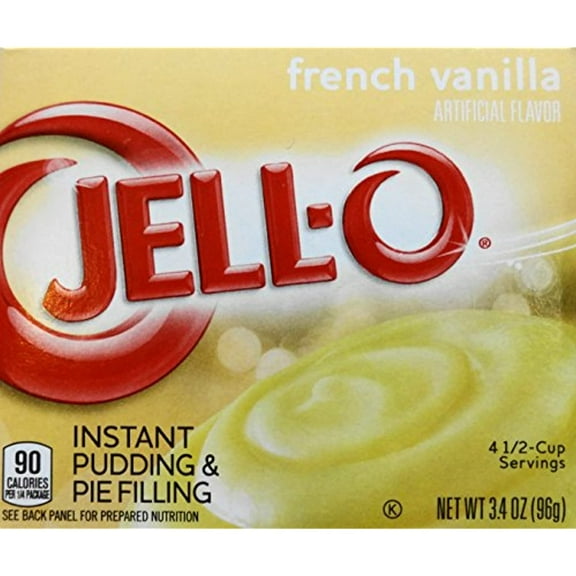 Jell-O Instant Pudding and Pie Filling Mix French Vanilla 3.4oz (3 Pack)