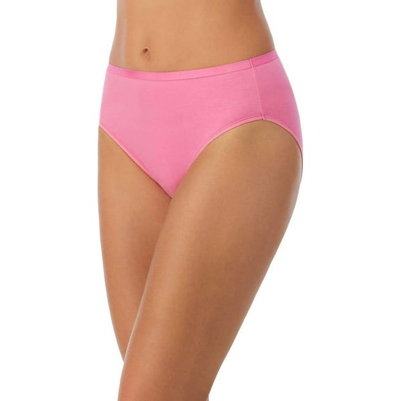 Carole Hochman Midnight Women's Super Soft Cotton Hi-Cut Panties 8-Pack, XL
