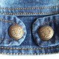 thumbnail image 5 of FTsdfkl Pet Clothes, Dog Jeans Jacket, Cool Blue Denim Coat Small Medium Dogs Lapel Vests, Puppy T-Shirt Comfort and Cool Apparel for Small Medium Dogs Cats,Vintage Textured Grain,XL, 5 of 9