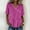 #054-Hot Pink, variant on Womens Tops Short Sleeve V Neck Trim Button Decor Flowy Shirt for Summer Casual Gift