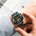 thumbnail image 6 of Fsqjgq Silver Quartz Watches for Men Stainless Steel Calendar Digital Analog Watch Waterproof Dress Wristwatch E, 6 of 8