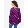 thumbnail image 2 of Roaman's Women's Plus Size Ultimate Long Sleeve V Neck Tee, 2 of 5