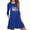 Blue, variant on jsaierl Christmas Dresses for Women Gnomes Print Long Sleeve Dress Holiday Casual Crewneck Flowy Mini Dress for Christmas Party 2024