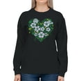 thumbnail image 2 of Floral Heart Graphic Women's Sweatshirt, 2 of 3