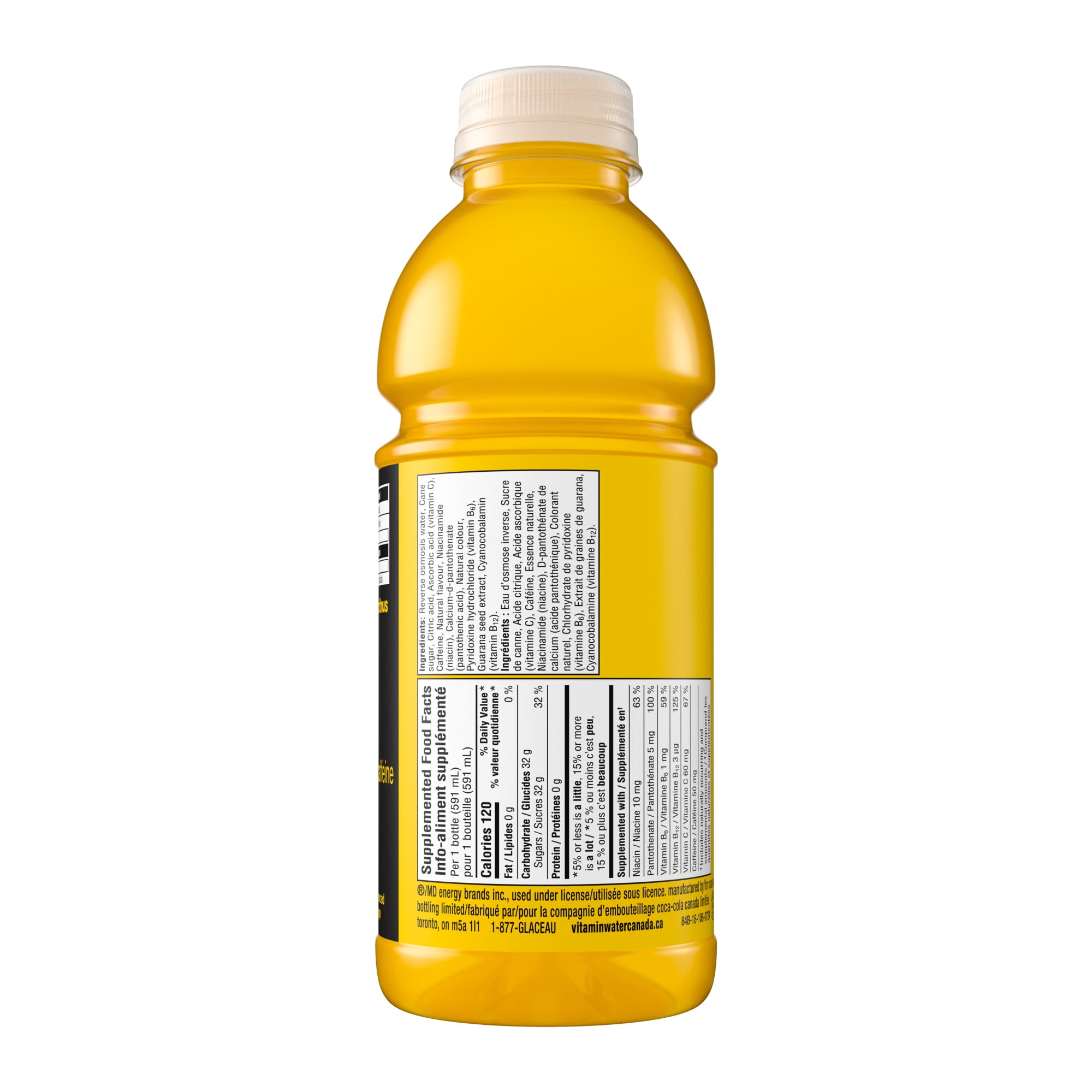 glacéau vitaminwater énergie agrumes tropicaux, bouteille de 591 mL