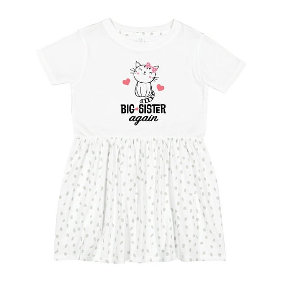 Inktastic Big Sister Again Announcement Girls Toddler Dress