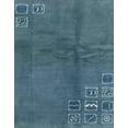 thumbnail image 1 of Ahgly Company Machine Washable Indoor Rectangle Abstract Steel Blue Area Rugs, 2' x 4', 1 of 7