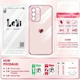 thumbnail image 7 of LeYi for Galaxy A26-5G Case: with Tempered Glass Screen Protector [2 Pcs]+ Full Camera Lens Protection,Love Heart Plating Cute Luxury Soft TPU Shockproof Case for Samsung A26 5G,Black, 7 of 7