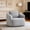 Light Grey, variant on Homefun 37.4'' Swivel Accent Chair With Soft Pillow,Teddy Fleece Oversize Round Sofa Chair, No Assembly for Living Room,White