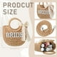 thumbnail image 2 of Bolso tejido a mano Straw Bride con diseño de letra rosa Mrs., 2 of 6