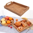 thumbnail image 2 of Bandeja de almacenamiento de ratán tejida a mano, cesta de mimbre, caja de almacenamiento de adornos, suministros para la cena 34x24x7cm, 2 of 9