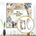 thumbnail image 3 of Designart "Serene Whispers I" Floral White Large Square Mirror - Square Bedroom Mirror Printed Wall Decor - Cottage Square Printed Wall Mirror Art, 3 of 5