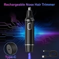 thumbnail image 3 of Obacre Nose Hair Trimmers for Men,Rechargeable Hair Trimmer Painless Multifunctional Ear and Nose Hair Trimmer with IPX7 Waterproof Dual Edge Blades (Black), 3 of 7