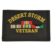 Desert Storm Veteran Embroidered Trifold Wallet
