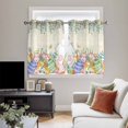 thumbnail image 4 of Cute Easter Bunny Kitchen Curtains Window Panels, Eucalyptus Leaves Colorful Eggs Beige Insulated Window Treatment Curtain, Grommet Curtains for Bedroom/Living Room/Bathroom, 2 Piece 42"Wx45"L, 4 of 8