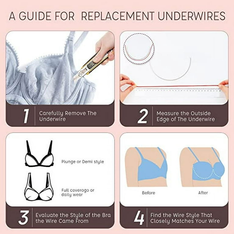 24Pair Stainless Steel Handmade Bra Underwire Replacement Coated