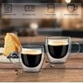 thumbnail image 3 of czcpp-Double Paroi Tasses à Café en Verre, 250ml Tasse à Café en Verre, Ensemble de 4 Tasses à Cappuccino avec Poignée, Tasse à Espresso Latte Isolée (8oz), 3 of 4