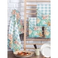 thumbnail image 2 of Nautical Coastal Kitchen Dish Towels for Drying Dishes Set of 3, Summer Beach Shell Coral Seaweed Blue Plaid Waffle Weave Microfiber Hand Tea Bathroom Towels Quick Dry & Absorbent Towel 15.7x23.6, 2 of 7
