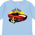 thumbnail image 4 of Inktastic Race Car 4th Birthday Boys Long Sleeve Toddler T-Shirt, 4 of 5