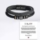 thumbnail image 1 of Pulsera To My Son Love You Forever, pulsera de cuero trenzado para hombres, pulsera grabada personalizada de acero inoxidable, 1 of 3