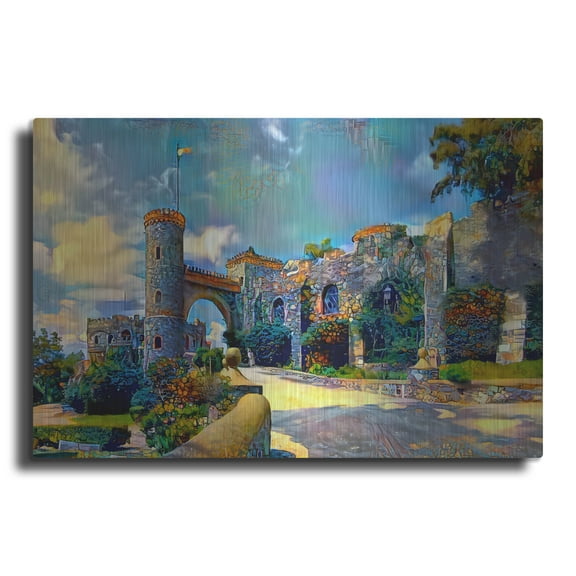Luxe Metal Art 'Guanajuato Mexico Castillo de Santa Cecilia entrance' by Pedro Gavidia, Metal Wall Art, 36"x24"