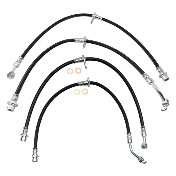 TRQ Brake Hose Set Fits 2018-2020 Honda Accord