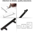 thumbnail image 3 of CHENGSI for Stainless Steel T-Type Cabinet Pulls Black Drawer Handles 8 Inches Door Pull Hardware for Wardrobe Kitchen Bathroom Furniture 10mm Diameter, 3 of 10