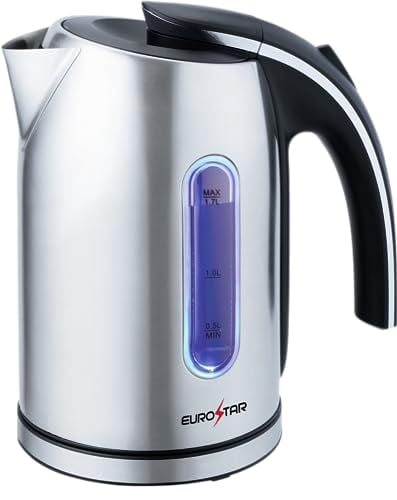 EUROSTAR EKS171SS 1.7L Stainless Steel Electric Kettle, Silver