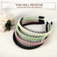 thumbnail image 7 of Unique Bargains 4pcs Teeth Comb Headband Tooth Comb Hair Hoop for Women Pink Black Light Green Beige, 7 of 7